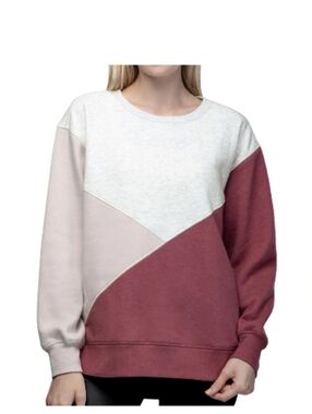 Green Tea Color Block Over Sized Sweatshirt Sz XL